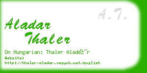 aladar thaler business card